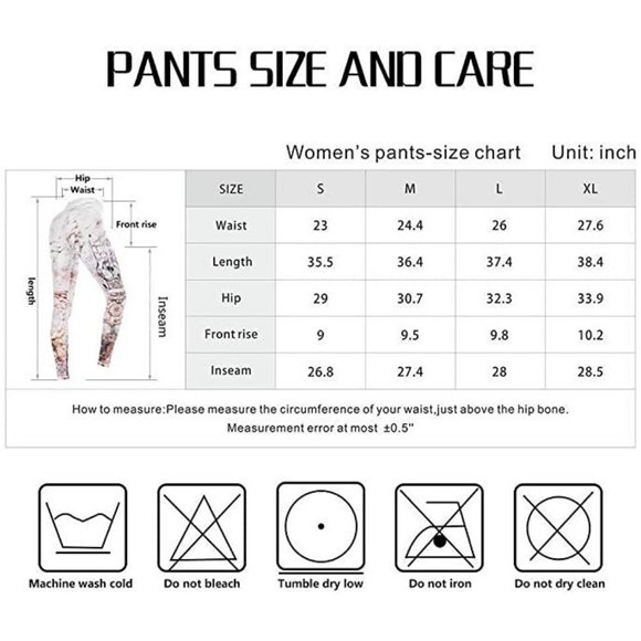 Watercolor Koi fish Lily pad print High waist workout leggings yoga pants S - Picture 8 of 8